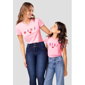 Camiseta Infantil Femenino Rosa Mp 291