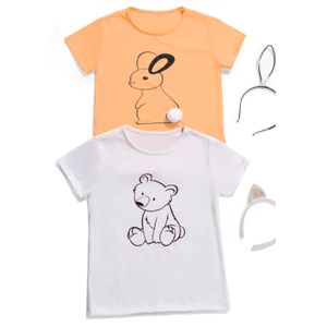 Camiseta Paq X2 Infantil Femenino Multicolor Mp 288