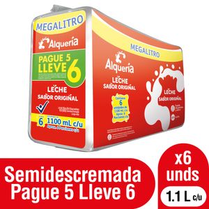 LECHE UHT ALQUERIA SAB ORIG 1.1L 6X5