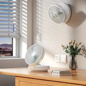 Ventilador Abanico Electrico Plegable Recargable Con Luz Led