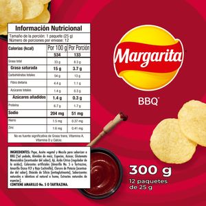 Pasaboca Papa Margarita BBQ 12X25 G