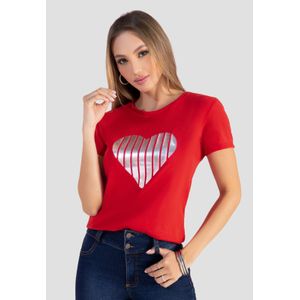 Camiseta Mujer Rojo Mp 103978