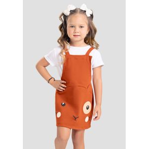Jardinera Corta Infantil Femenino Naranja Mp 104077