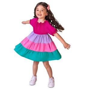 Vestido Infantil Fucsia Mp 92844