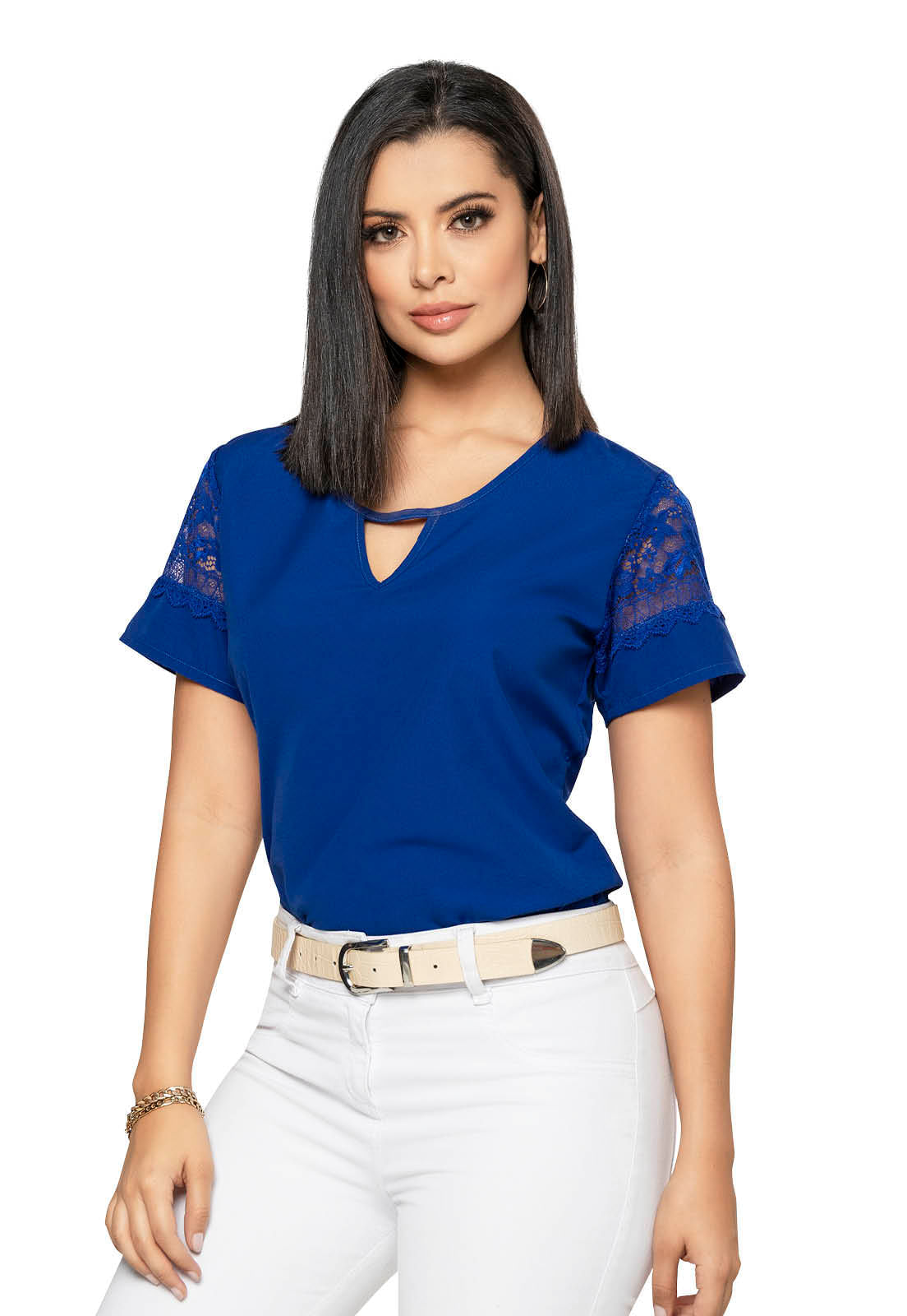 Azul Rey Elegantes Blusas Azules Mujer Camisa Azul Rey Mujer Top