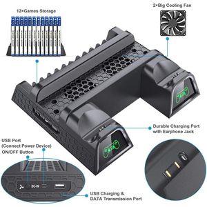 Base Vertical Refrigeradora Para Ps4 Slim Pro 2 Controles