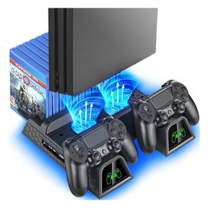 Base Vertical Refrigeradora Para Ps4 Slim Pro 2 Controles