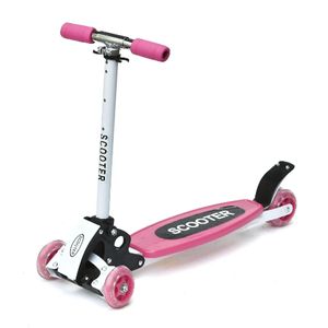 Patineta Monopatín Scooter Metalizada Rosada