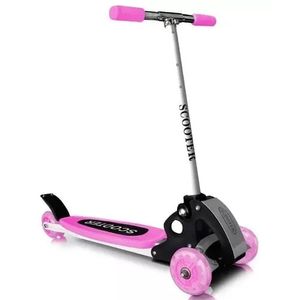 Patineta Monopatín Scooter Metalizada Rosada