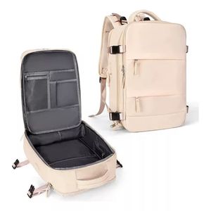 Maleta Equipaje Mano Para Viaje Multifuncional Grande Beige