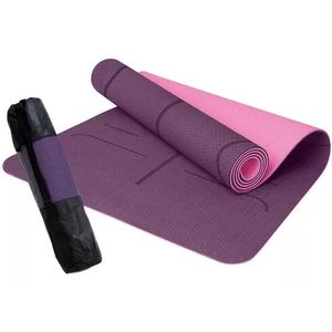 Tapete Yoga Colchoneta Mat Pilates Ejercicios 6 Mm + Estuche Morado