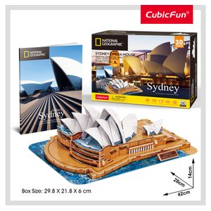 Rompecabezas 3D Nv Medio 86 Piezas Opera De Sydney - Cubic Fun