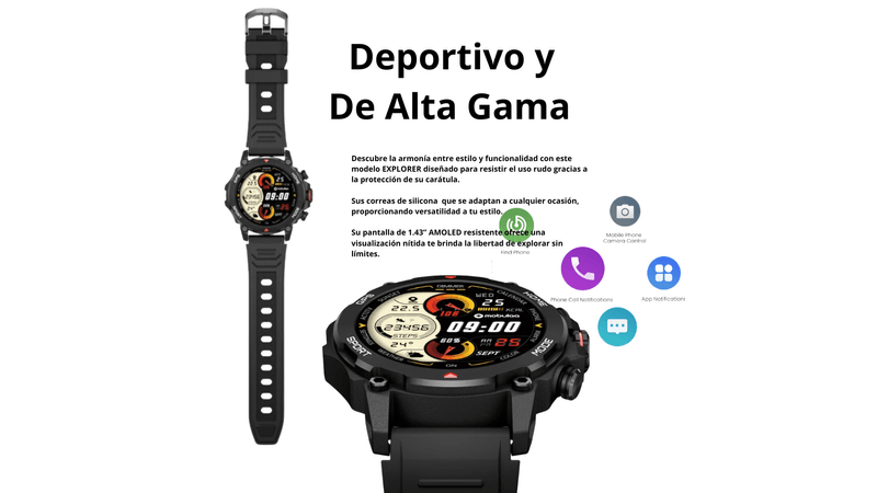 Reloj inteligente Aurafit Explorer Deportivo en Descuento - Olímpica