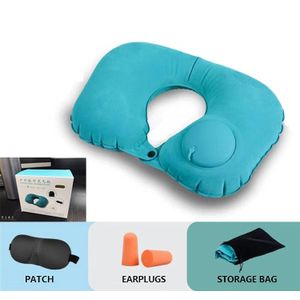 Kit De Almohada De Viaje Inflable Antifaz Tapa Oidos