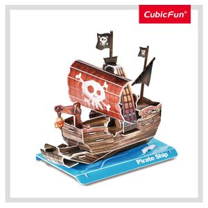 Rompecabezas 3D Barco Pirata - 22 Pz Nv Inicial - Cubic Fun