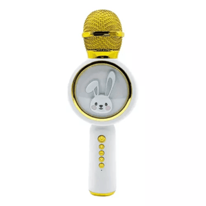 Microfono Karaoke Speaker X6 Para Niños Portátil Bluetooth Blanco