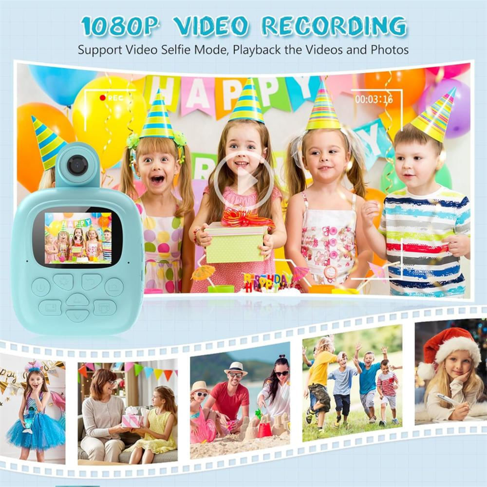 Cámara Instantánea Infantil Con Pantalla De 3.0” HD 1080P – Incluye Tarjeta De 32GB, Bolígrafos De Colores Y Papel De Impresión, Regalo Perfecto