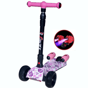 Patineta Scooter Luz Música Bluetooth Con Turbinas De Humo Color Niña