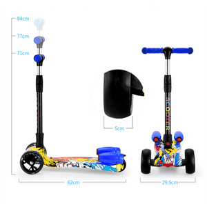 Patineta Scooter Luz Música Bluetooth Con Turbinas De Humo Color Niña