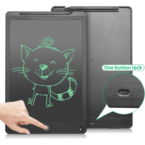 Tableta De Escritura Digital Lcd Para Niños Borrable 12inch Color Negro