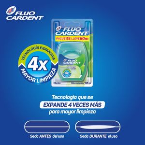 Seda Dental Fluocardent Limpieza Max 60X35 Mts