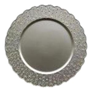 Porta Plato Nav 33X33X2Cm Plateado Material: Plastico