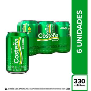 CERVEZA COSTEÑA BACANA 330ML X6