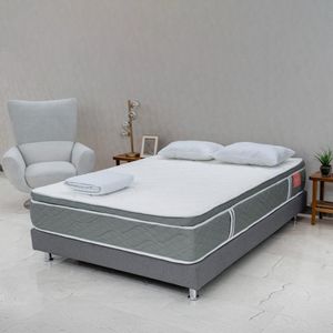 Combo Romance Relax  Confort Total Colchon 140 X 190 + Base Cama + 2 Almohada + 1 Protector