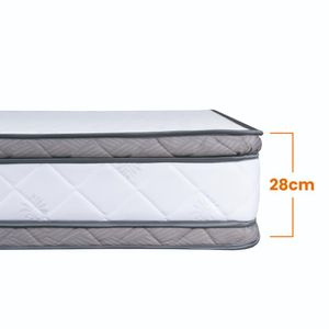 Combo Romance Relax Colchon Titan Foam Doble 140X190 X 28 Cm + Base Cama Clasic