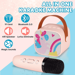 Set Karaoke Para Niñas Inalambrico Speaker Bluetooth 6w K8-ROSA
