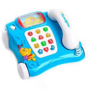 Teléfono Didáctico Juguete De Desarrollo para Bebés 3 años Azul