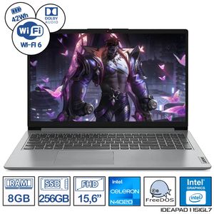 Computador Portátil Lenovo Intel Celeron N4020 Ram 8GB - 256GB 15,6 FHD 15IGL7