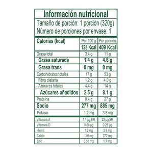 Lasagna Pietran Veggie A Base Proteína De Trigo 320 G