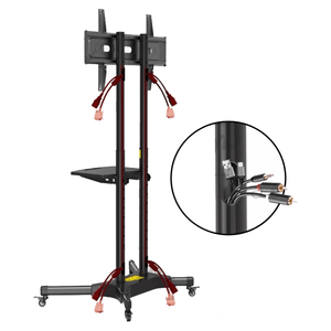 Soporte De Televisor Base De Pedestal Y Rodachines 32-65inch