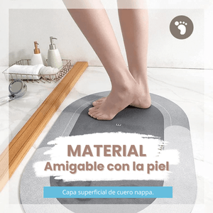 Tapete Antideslizante Superabsorvente Alfombra De Baño 58x38-Gris