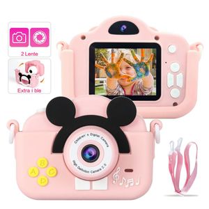 Cámara Digital Para Niños 1080p Modo Selfie Dual Lente Et020-Rosa