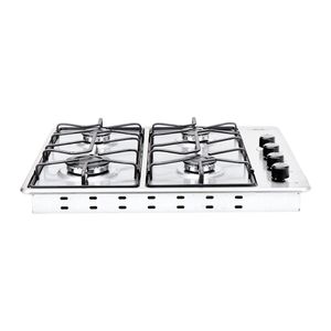 Estufa de Empotrar Haceb Tofu Platina Gas Natural 4 Puestos Inox 60x51 Cm