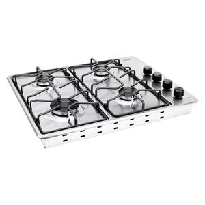 Estufa de Empotrar Haceb Tofu Platina Gas Natural 4 Puestos Inox 60x51 Cm
