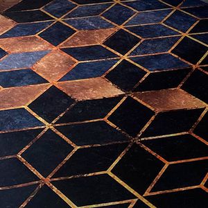 Tapete Tipo Persa con-Diseño-Geométrico-en-Tonos-Cálidos 2.00mt x 1.50mt