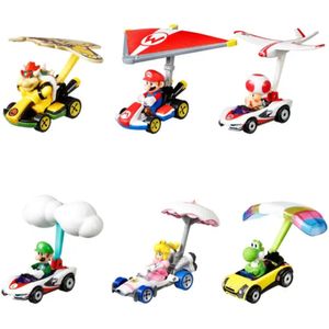 Carro Hot Wheels Mario Kart Personaje con Glider