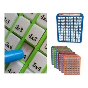 Juego Didactico Tablas De Multiplicar Facil Y Practico Color Niño