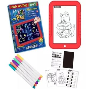 Tablero De Dibujo Luz Led Magic Pad Marcadores Plantilla