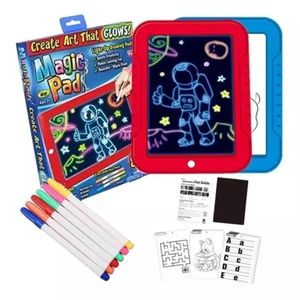 Tablero De Dibujo Luz Led Magic Pad Marcadores Plantilla