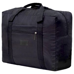 Maleta Bolsa De Viaje Ligera Plegable Sencilla Semi Impermeable Negra