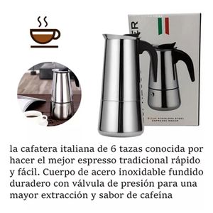 Cafetera Express En Acero Inoxidable 6 Tazas
