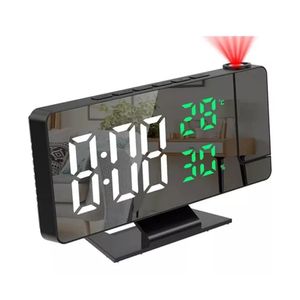 Reloj Despertador De Proyección Digital Led Con Espejo