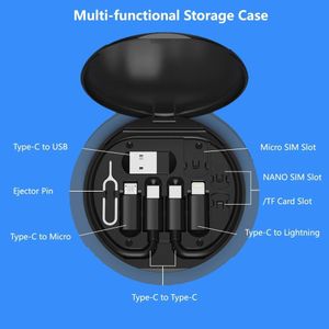 Kit De Cable Tipo C iPhone V8 Usb Aguja Para Sim