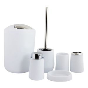 Set Utensilios Accesorios De Baño Jabonera Papelera Juego X6