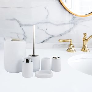 Set Utensilios Accesorios De Baño Jabonera Papelera Juego X6