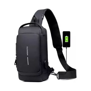 Bolso Antirobo Manos Libres Mini Morral Unisex Tipo Pechera Negro